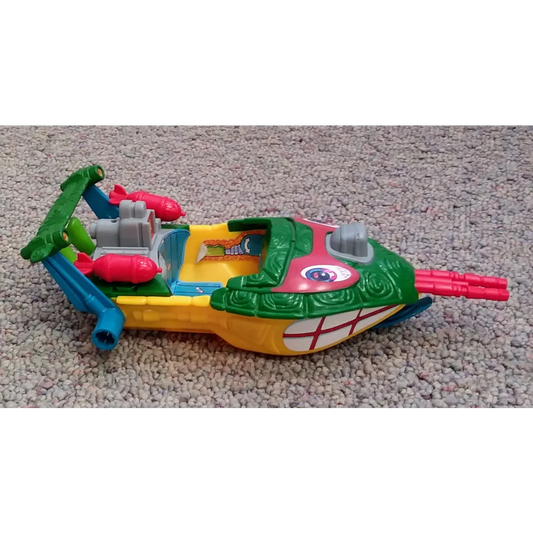 Colorful Raphs Sewer Speed Boat TMNT 1991 toy with laser gun