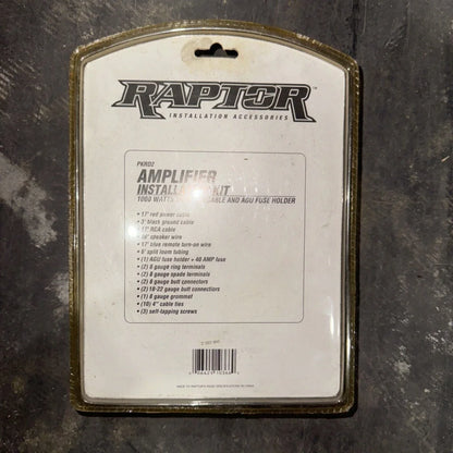 Raptor printed insulation accessories amplifier kit in gold package