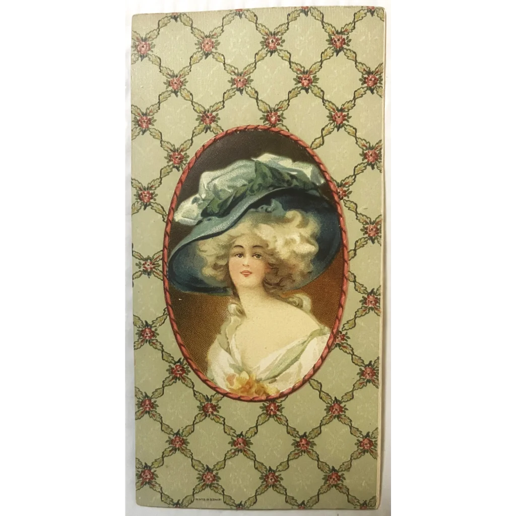 Rare 1800s Antique Victorian Beauty Candy Box Top Classic Historic Americana! Vintage Advertisements Collectible Items