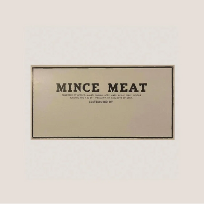 Vintage Brick’s Mince Meat label from the 1910s, rare large antique collectible