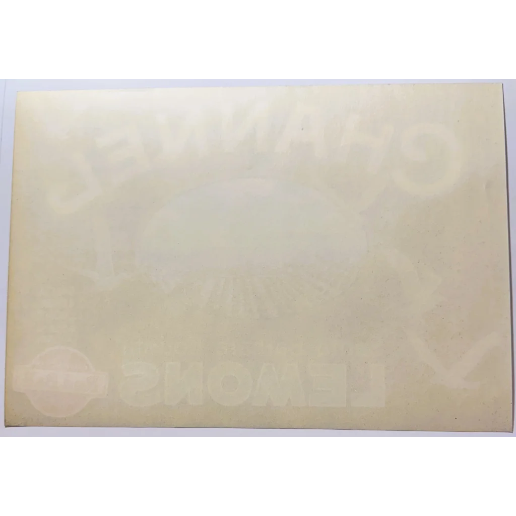 Faded sticker from Santa Barbara County channel brand label in vintage collectible piece