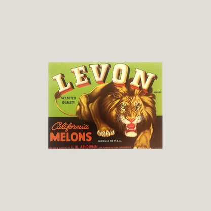 Vintage 1940s LeVon crate label from California’s Golden Age for Collectors