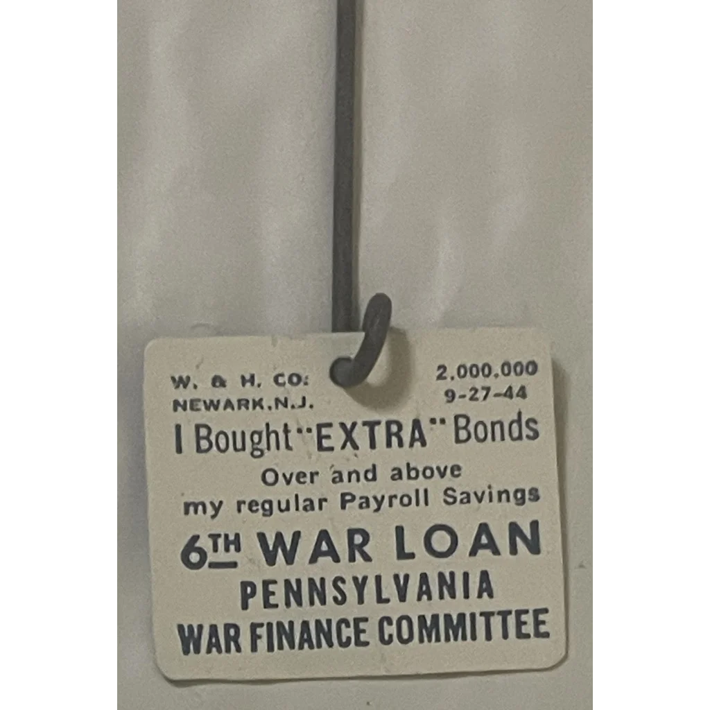 Rare 1940s 🗽 Patriotic Antique Vintage WWII War Bond Pin Pennsylvania Collectibles and Gifts Home page PA Pin: