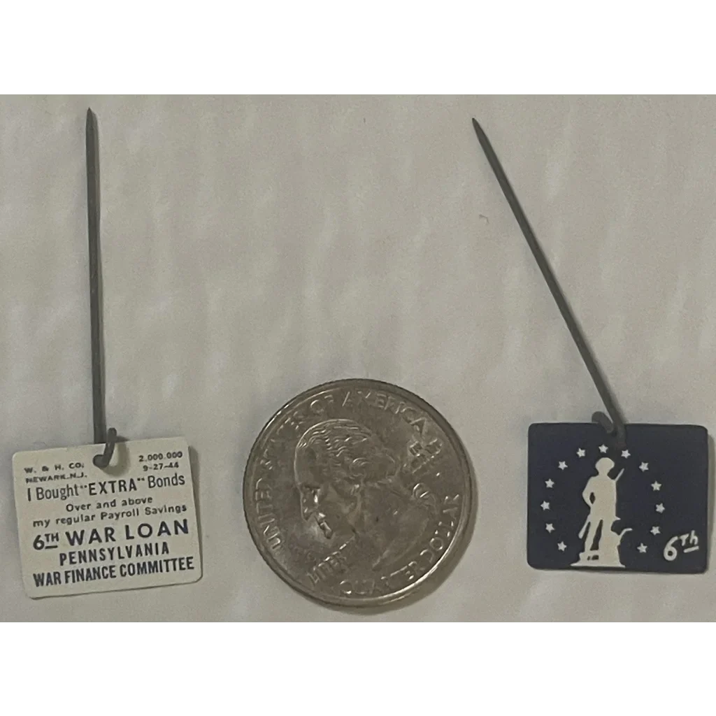 Rare 1940s 🗽 Patriotic Antique Vintage WWII War Bond Pin Pennsylvania Collectibles PA Pin: