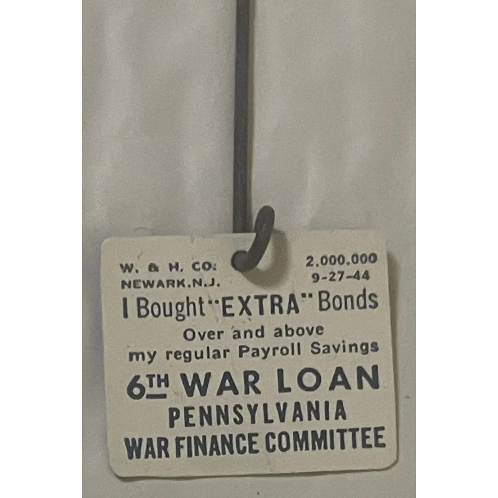 Rare 1940s 🗽 Patriotic Antique Vintage WWII War Bond Pin Pennsylvania Collectibles PA Pin: