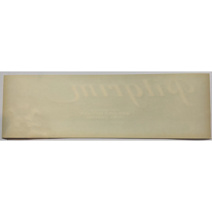 Rectangular off-white crate label from vintage 1940s Pilgrim Crate for Mayflower Fruit Association