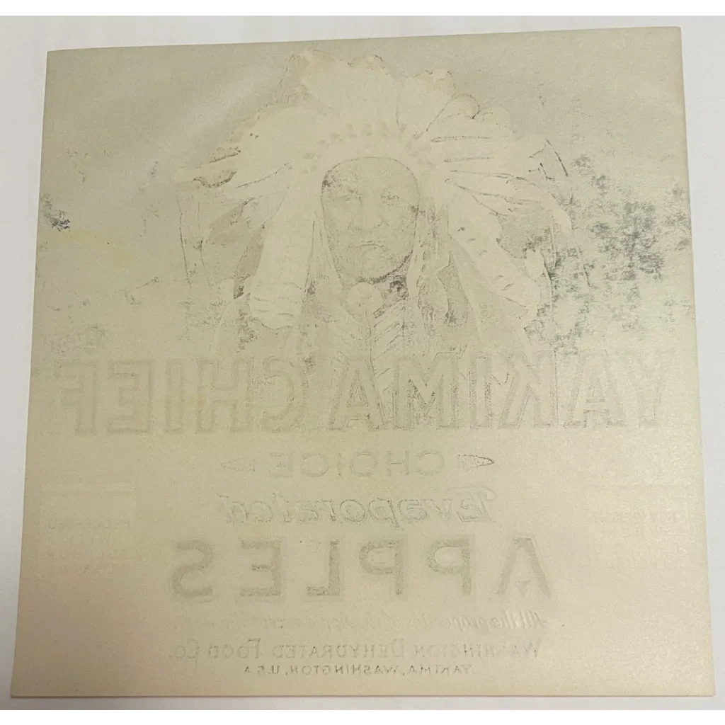 Faded Yakima Chief crate label art on a vintage vinyl record album cover