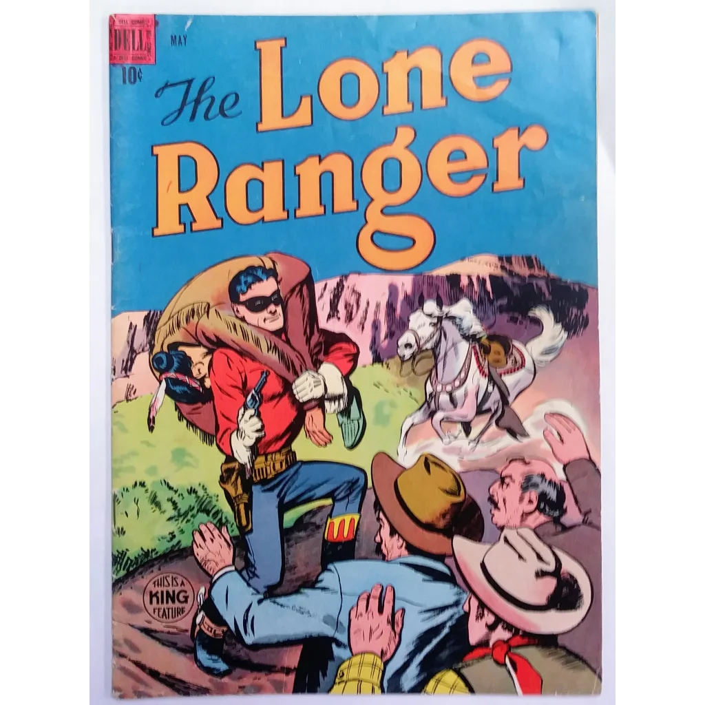 Rare 1949 Dell Comics Lone Ranger Issue 11 cover with cowboy on horse