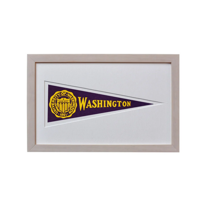 Rare 1950s Hormel Pennant wool felt University of Washington flag