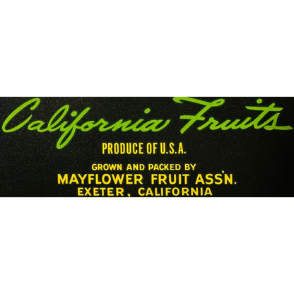 Vintage Mayflower Fruit Association crate label in Rare 1950s fruit treasure