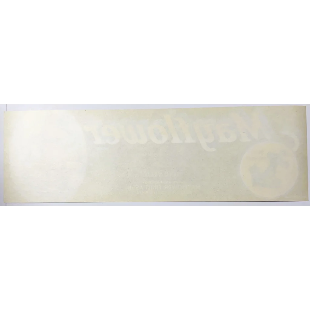 Faded rectangular Mayflower Fruit Association crate label vintage treasure image
