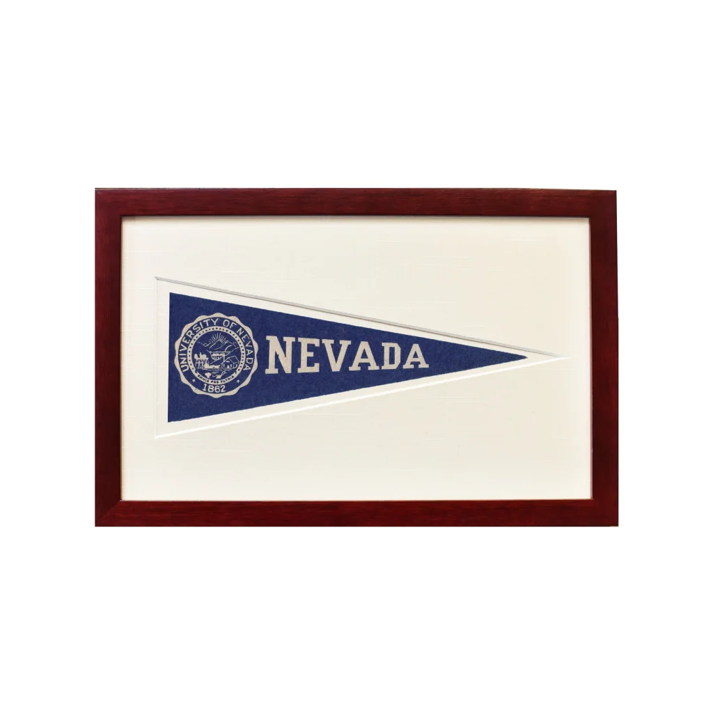 Rare 1950s Nevada Hormel wool felt pennant with blue white seal
