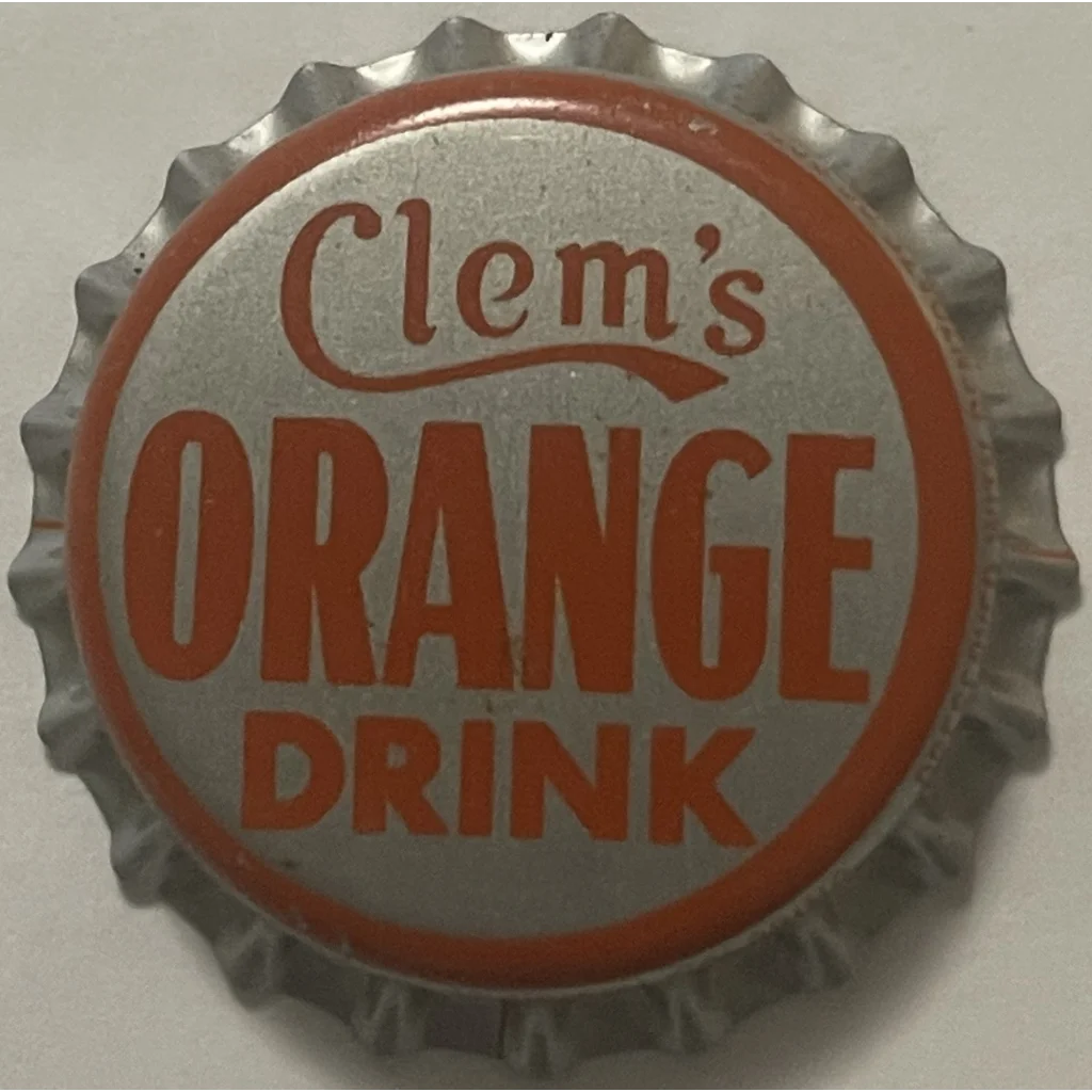 Rare 1950s Vintage Clem’s Orange Drink Cork Bottle Cap Malvern AR Historic! Collectibles Antique and Caps