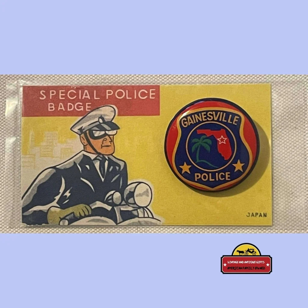 Rare 1950s Vintage 🚓 Tin Litho Special Police Badge Gainesville FL Collectibles Unique Toys Collectible Badge: Last One!