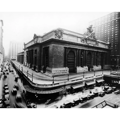 Rare 1955 new york central railroad blue gold bond certificate featuring grand central terminal beaux-arts facade