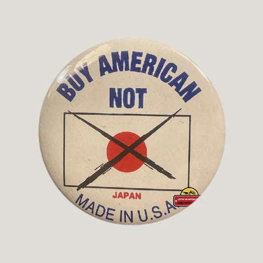 Buy American pin from the 1960s MacArthur era debate vintage collection