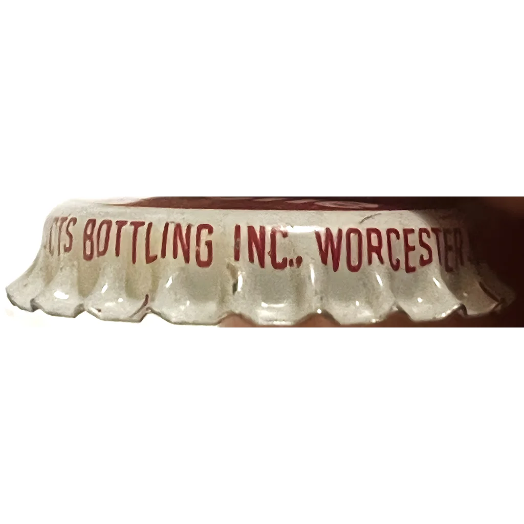 Vintage Frostie Root Beer bottle cap with AY’S BOTTLING INC., WORCEST edge details