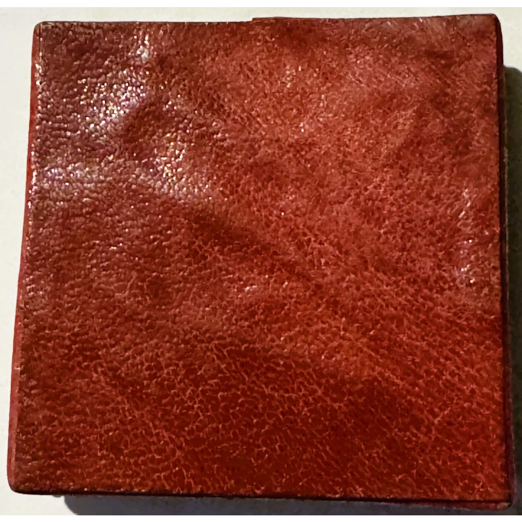 Brown textured leather wallet from a rare 1960s Indian coin purse, full of vintage charm