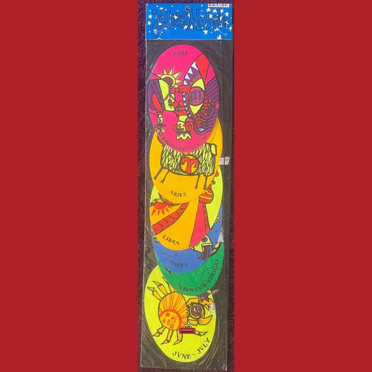 Rare 1960s Vintage Blacklight Astrology Zodiac Mobile Beautiful Colors And Art! Advertisements Antique Collectible