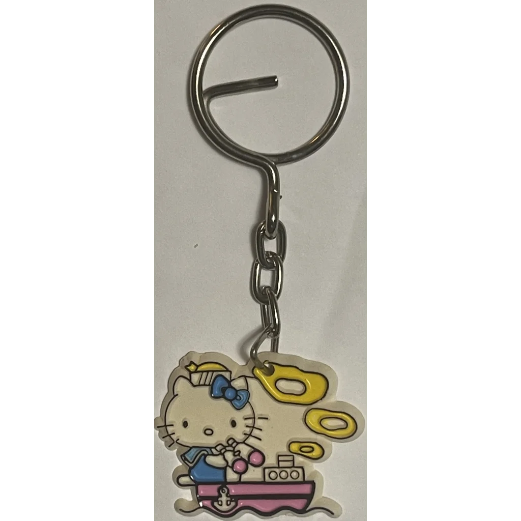 Rare 1976-1985 Hello Kitty Keychain Unique Image And With Blue Bow! Collectibles Vintage and Antique Gifts Home page