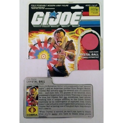 Rare 1987 Cobra action figure hypnotist with G.I. crystal ball