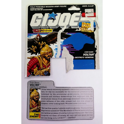 Rare 1988 Cobra Action Figure Voltar in golden helmet blister pack