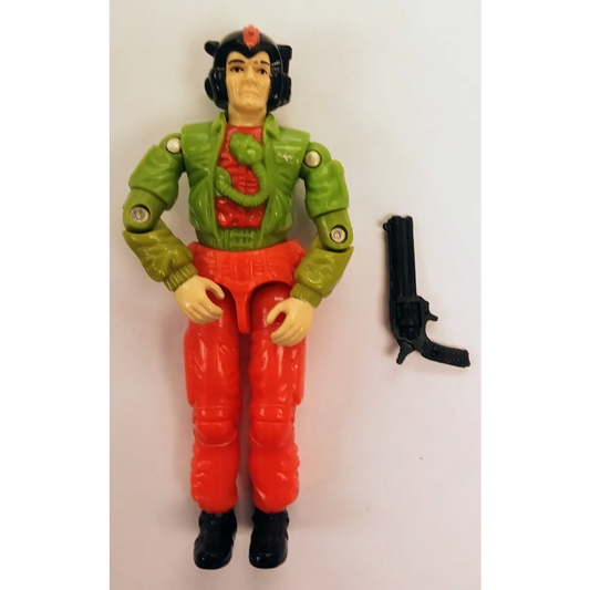 Rare 1988 GI Joe action figure Windmill X Wing chopper pilot in green red outfit