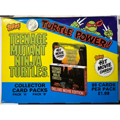 Teenage Mutant Ninja Turtles collector card packs from Rare 1990 TMNT Deluxe Movie Edition