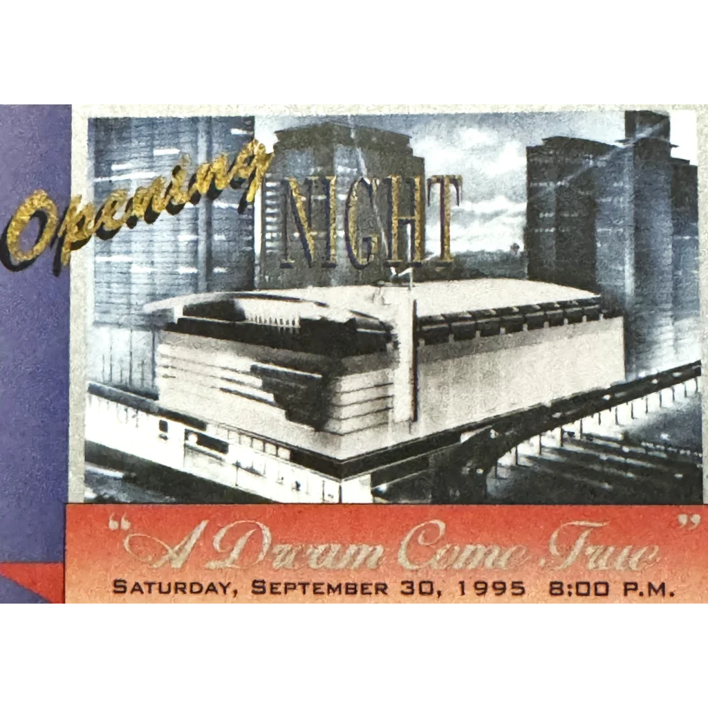 Promotional ticket for Opening Night event at FleetCenter, September 30, 1995