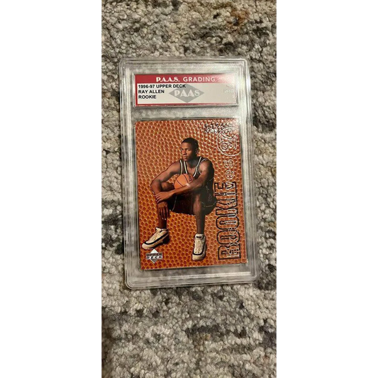 Rare 1996 Ray Allen Rookie Card Graded Upper Deck Basketball Gem alt text