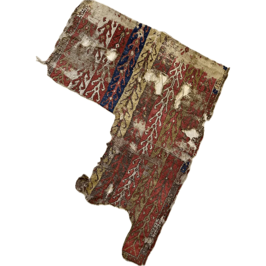 Rare madder red rug fragment from Central Anatolia, vintage pouch