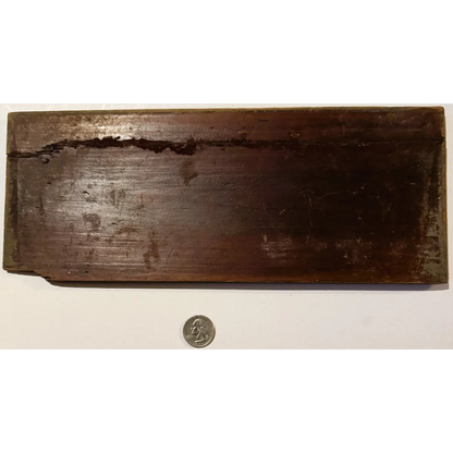 Rare antique 1800s Chinese wood carved panel in dark brown rustic box