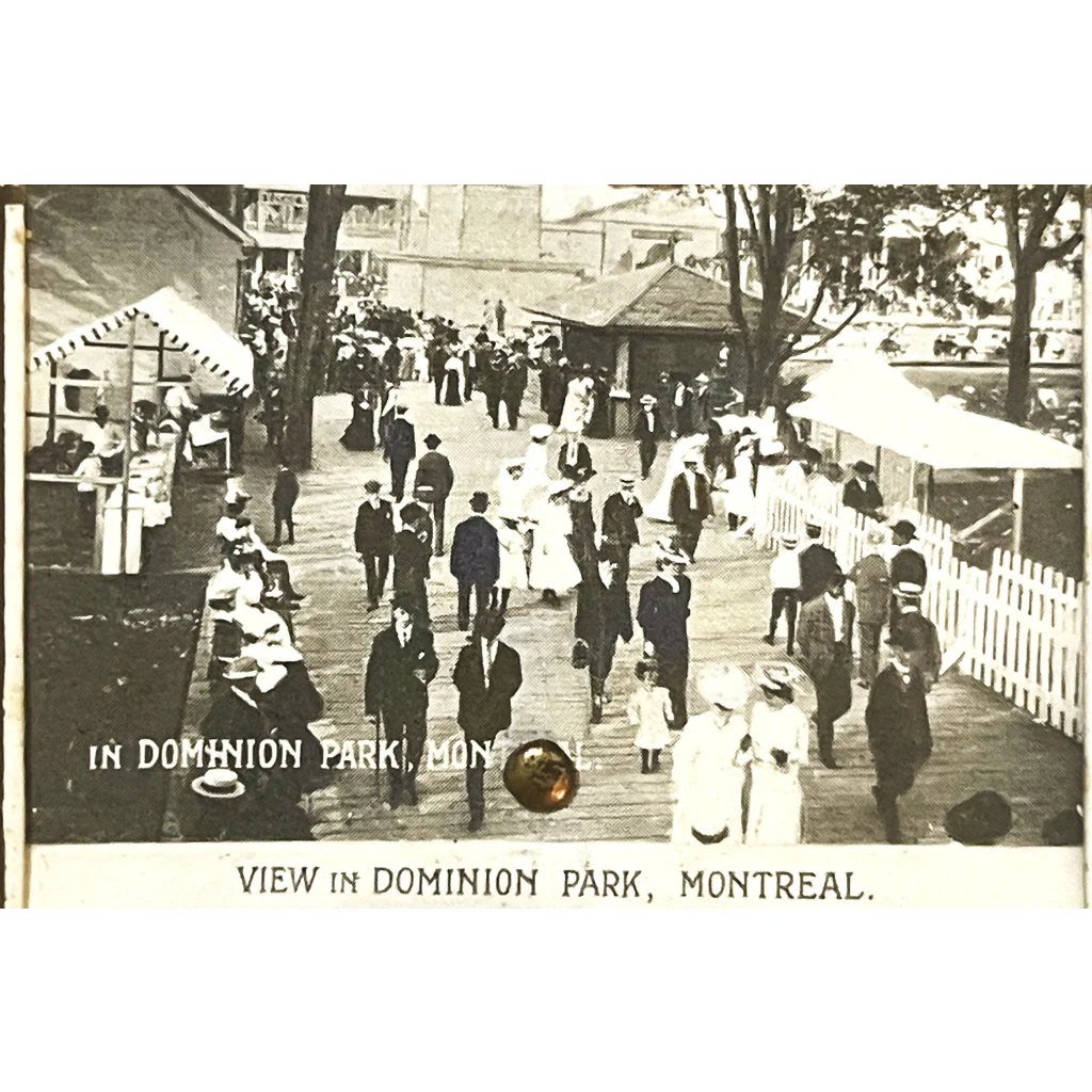 Rare Antique 1900s - 1910s 🎢 Dominion Park Fan Postcard Montreal Quebec Canada 🍁 Vintage Advertisements