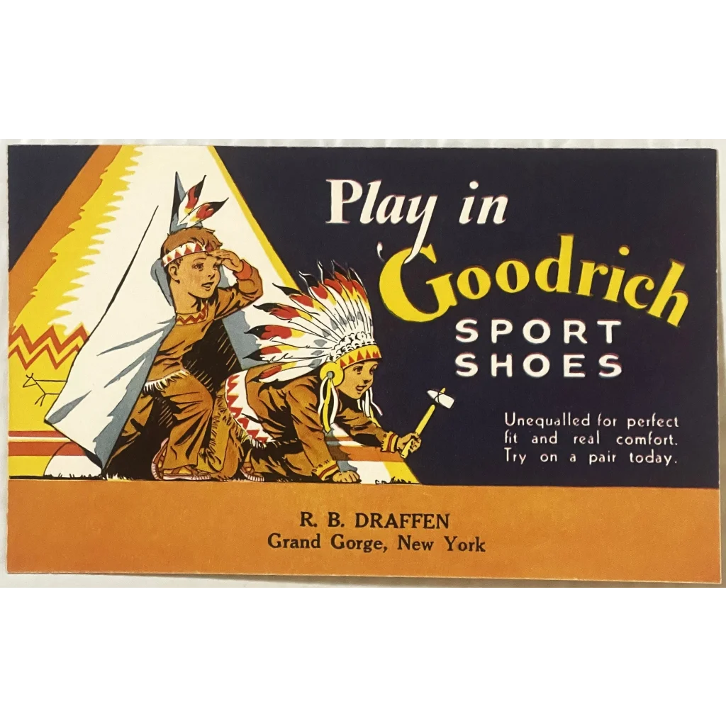 Rare Antique 1920s BF Goodrich 👟 Sport Shoes Advertising Display Grand Gorge NY Vintage Advertisements Collectible