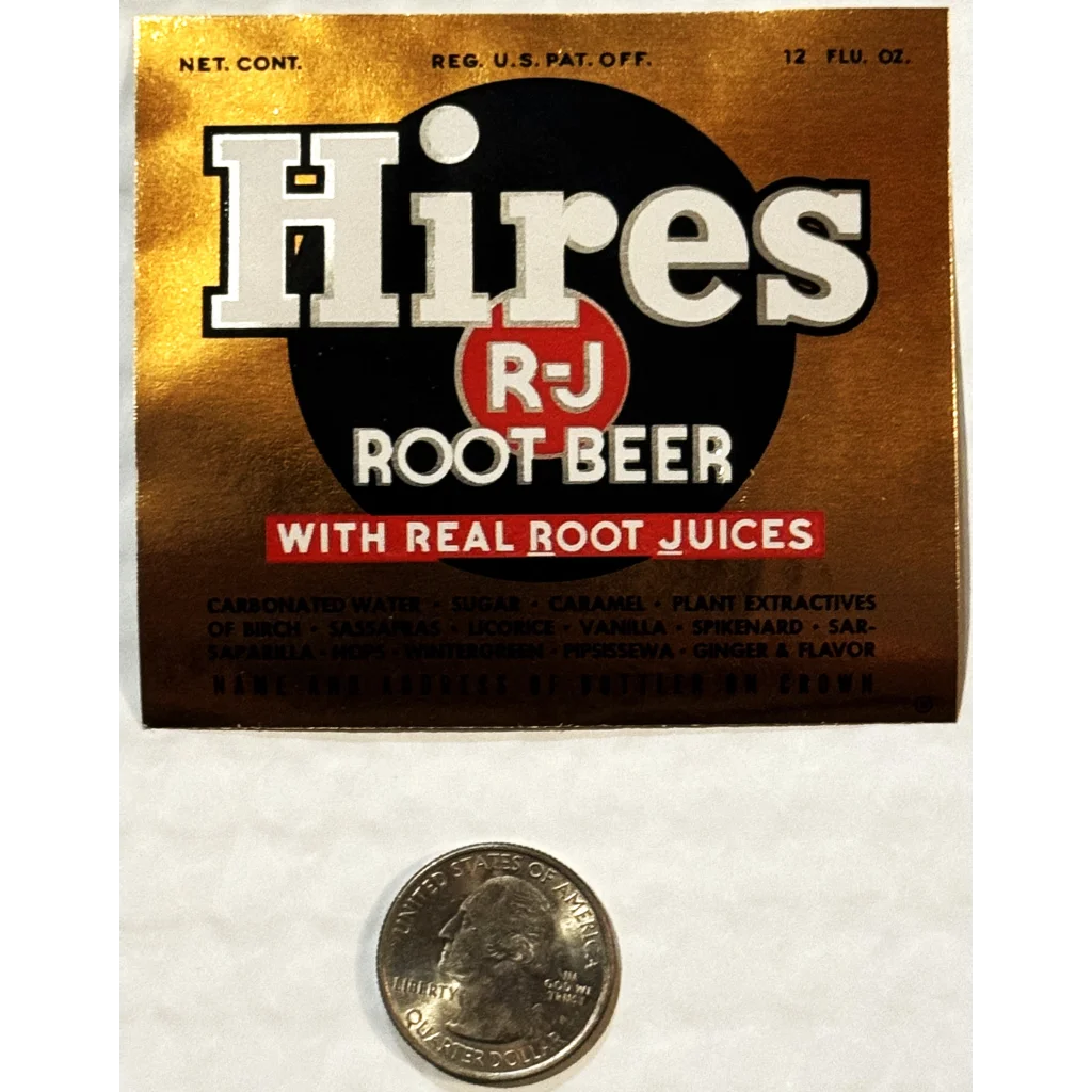 Rare Antique 1930s Hires R - J Root Beer Label RIP 2023 American Icon! Vintage Advertisements Label: a Collector’s Dream