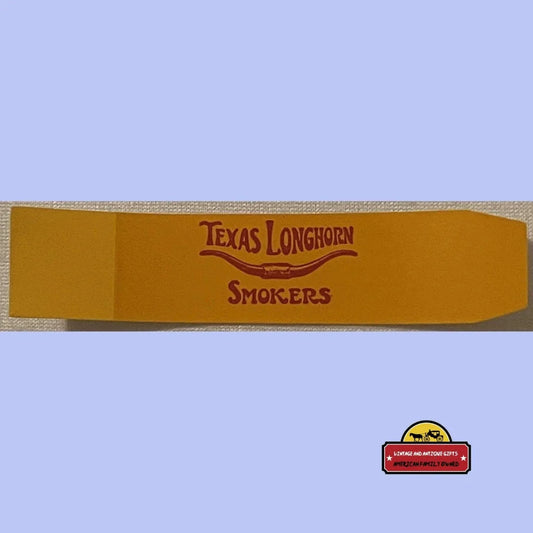 Rare Antique Vintage 1910s - 1930s Texas Longhorn Smokers Cigar Band - Label Advertisements - 1910s-1930s Collectible
