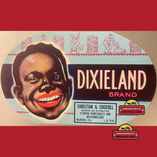 Rare Antique Vintage Dixieland Crate Label Mcintosh Fl 1930s Advertisements Food and Home Misc. Memorabilia Step into