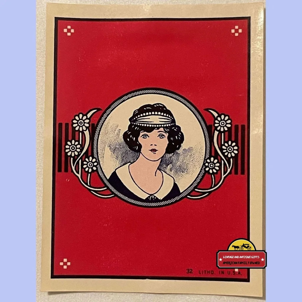 Antique Vintage Maid Broom Label 1900s - 1920s Old Memorabilia - Advertisements - Labels.