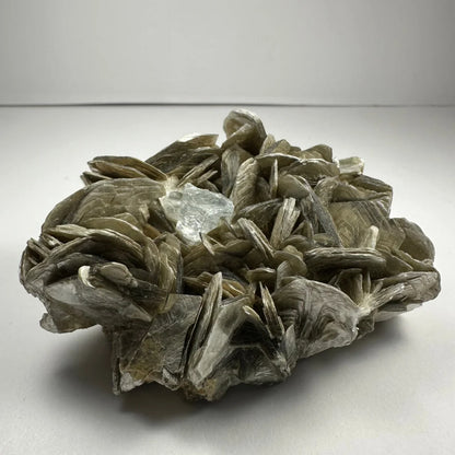 Rare shigar valley aquamarine with leaf-like crystals and quartz inclusion