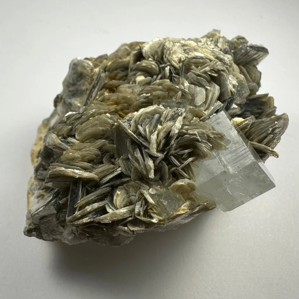 Rare greenish-gray aquamarine muscovite crystals from Shigar Valley Pakistan
