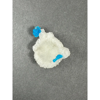 Rare Blue Cavansite Crystal Cluster from India with translucent white and blue accents