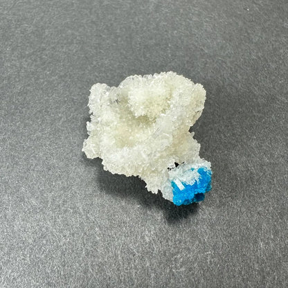Rare blue Cavansite crystal cluster from India, translucent and jagged