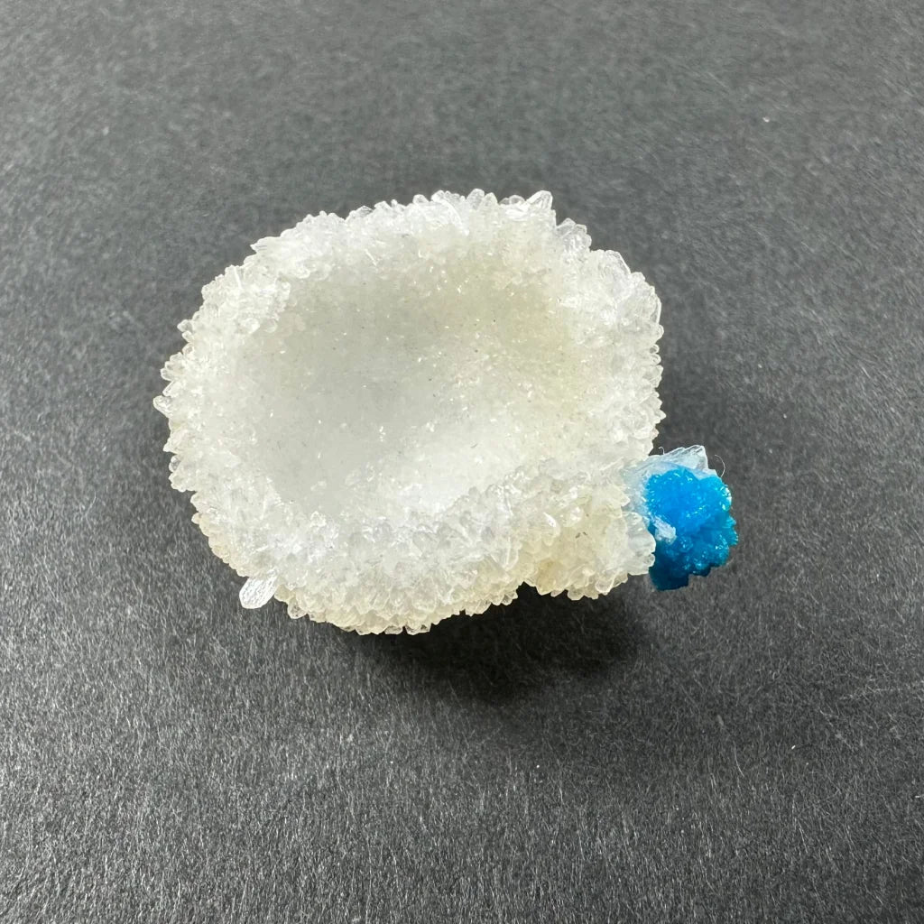 Rare Blue Cavansite Crystal Cluster Geode from India