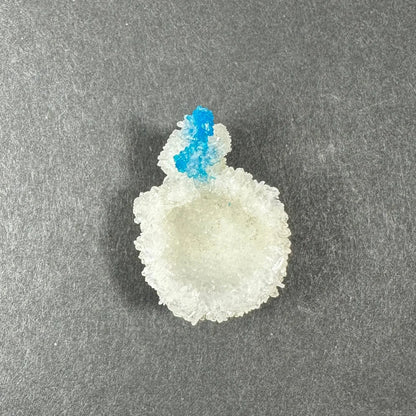Rare Blue Cavansite Crystal Cluster from India with translucent white base