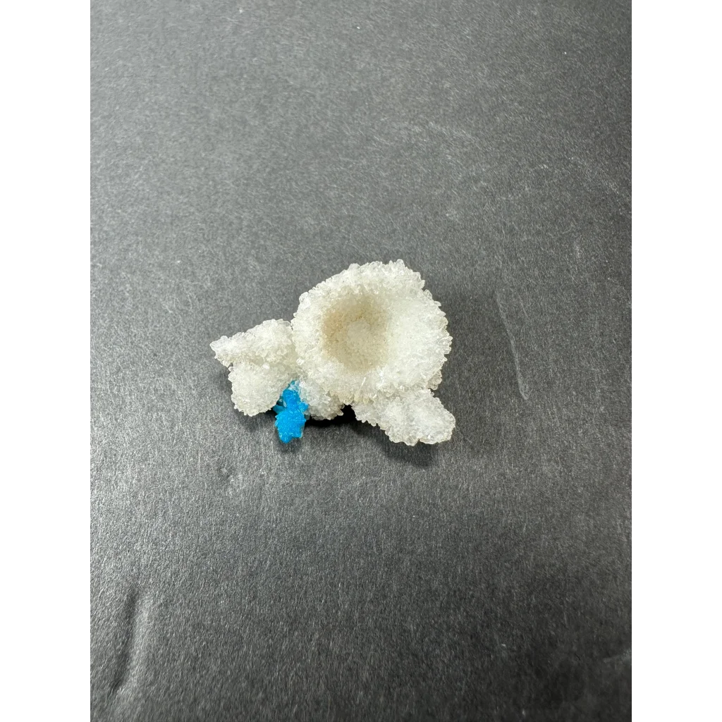 Rare blue cavansite crystal cluster from India with white accents