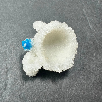 Rare blue Cavansite crystal cluster from India with white crystalline matrix