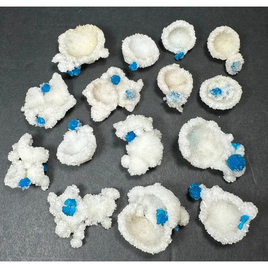 Rare Blue Cavansite Crystal Cluster from India with vibrant inclusions
