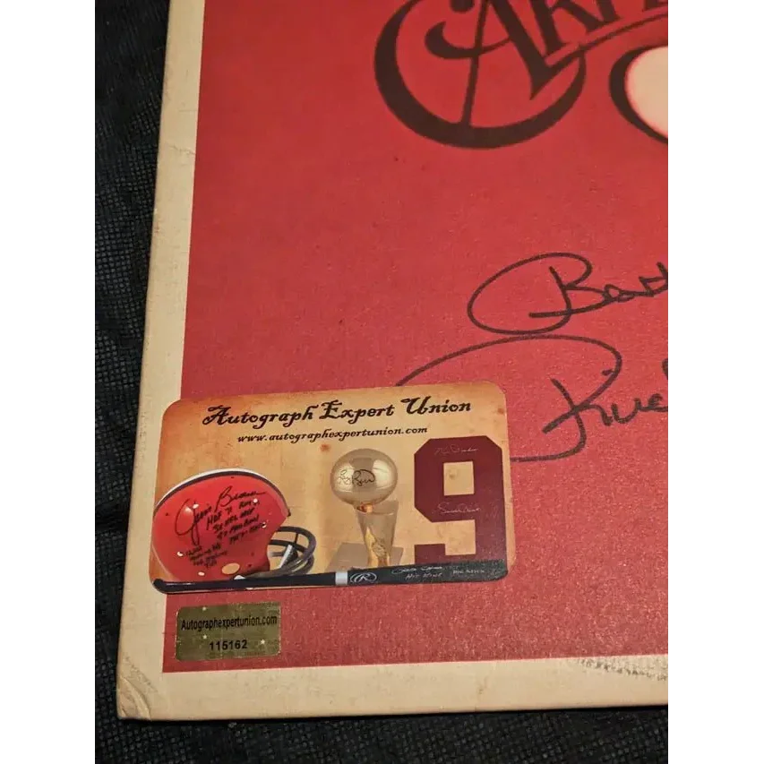 Red carpenters record album cover with authentication sticker for Richard Carpenter autograph