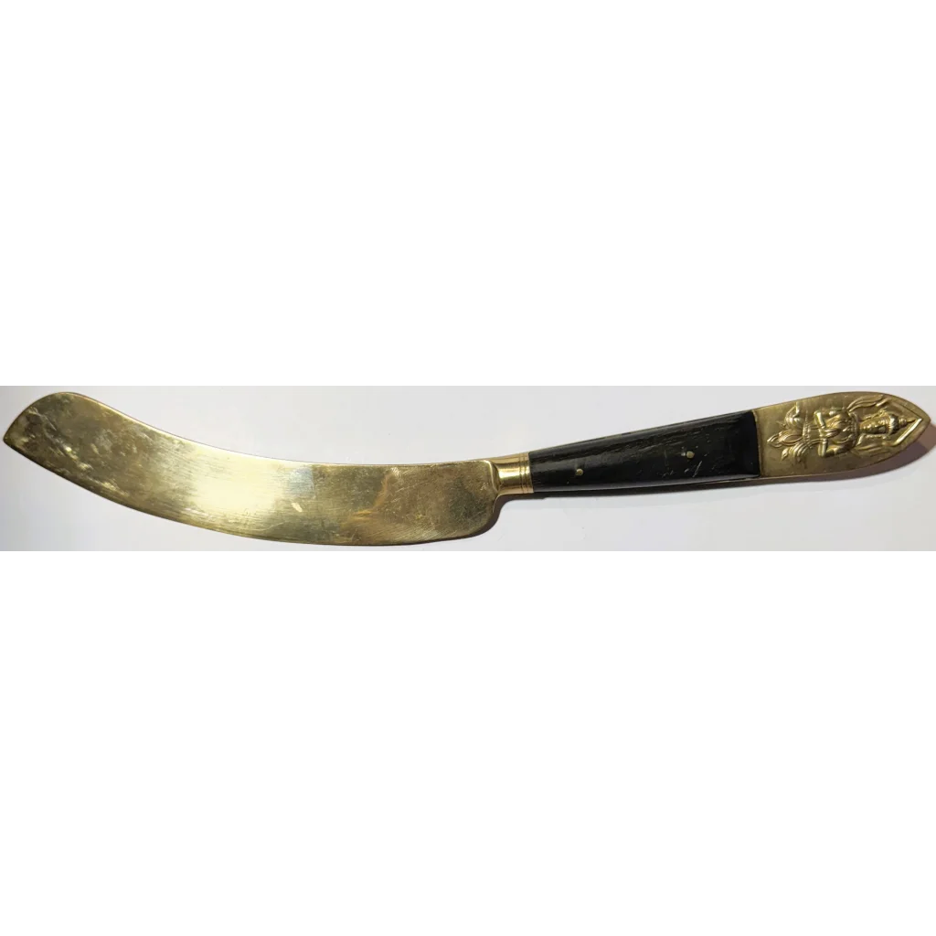 Rare Century Exclusive Willy Schlegelmilch gold and black floral knife