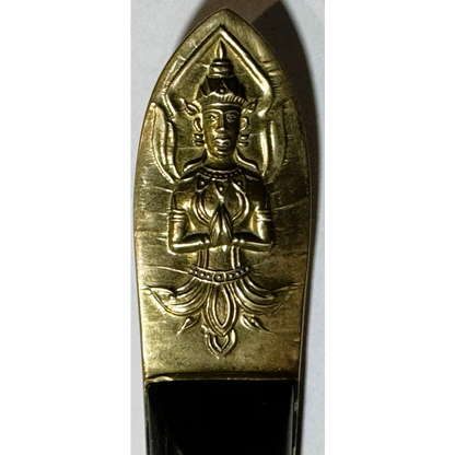Rare Century Exclusive Willy Schlegelmilch gold black knife with Thai goddess handle